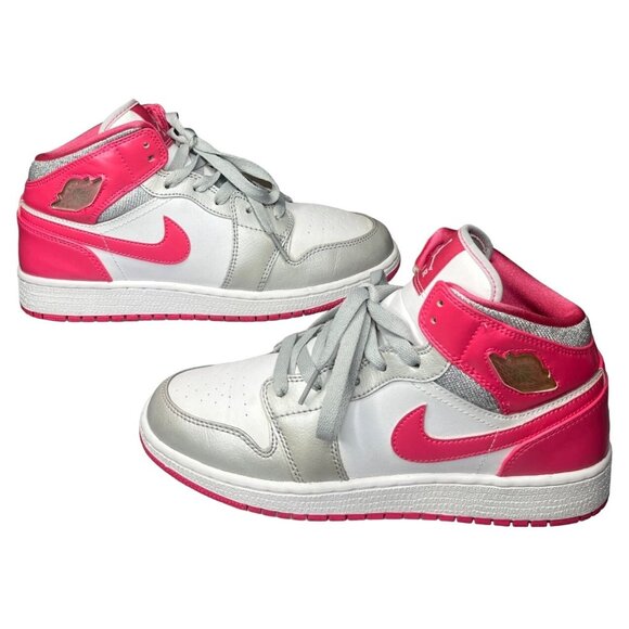 Rare 2013 Youth 7 Women 8 Nike Air Jordan Barbie Pink White Sneakers‎ Basketball - Picture 11 of 16
